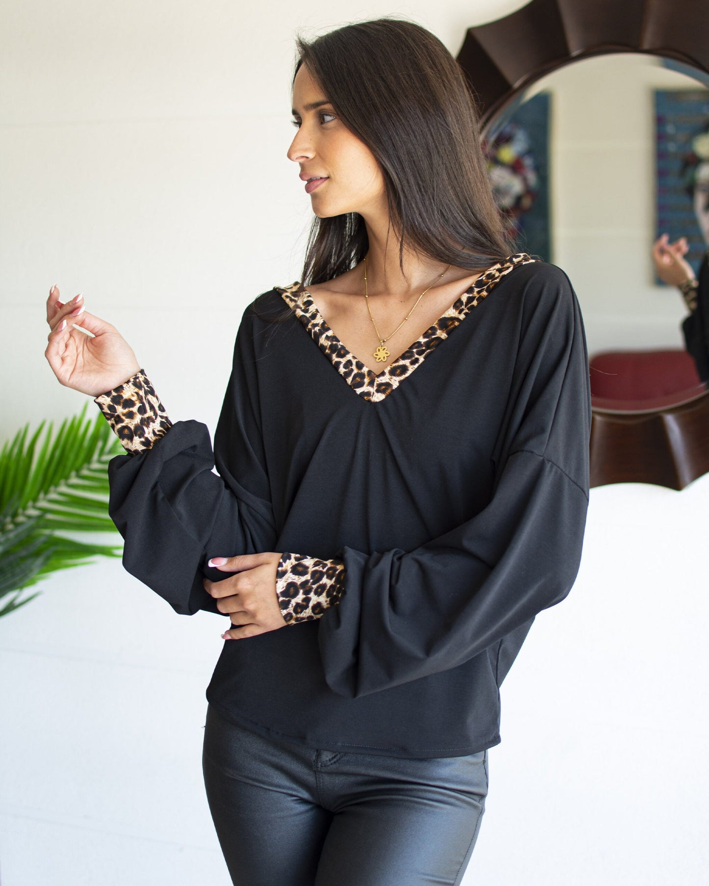 Polera Queensland - Black Print