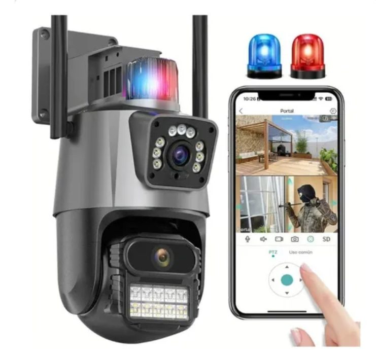 Cámara de Seguridad PTZ Dual Lens + IA: ¡Vigila tu hogar al 50% DCTO!