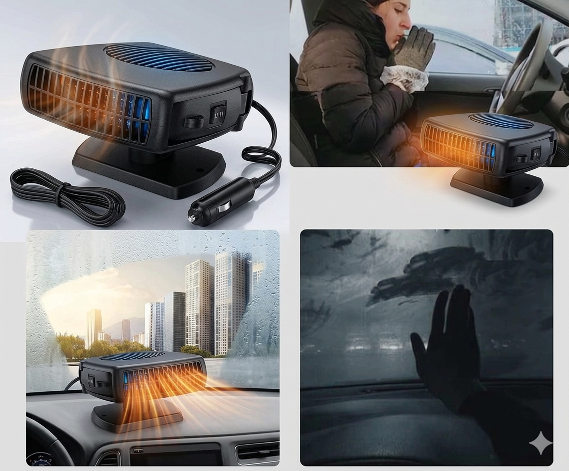 ✨Calefactor Portátil Para Auto 2 en 1 Pro: Calor al Instante y Ahorra Bencina (12V) 🚗❄️