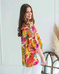 Polera Génesis – Floreado Tono Amarillo