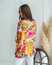 Polera Génesis – Floreado Tono Amarillo