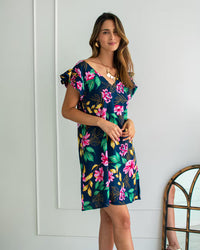 Vestido Stella - Tono Azul Floreado